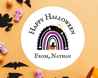 Halloween Stickers Candy Halloween Stickers Pumpkin Trick or Treat Stickers Happy Halloween Labels Treat Bag Stickers Trunk or Treat Bat