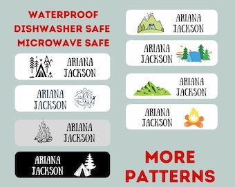Waterproof Daycare Labels - Dishwasher Safe -  Preschool Labels - Name Stickers - School Supply Labels - Name Labels for School Supplies