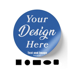 Waterdichte stickers op maat voor bedrijven | Gepersonaliseerde vinyllabels met afbeelding | Aangepaste stickers | Verpakking, trouwbedankjes