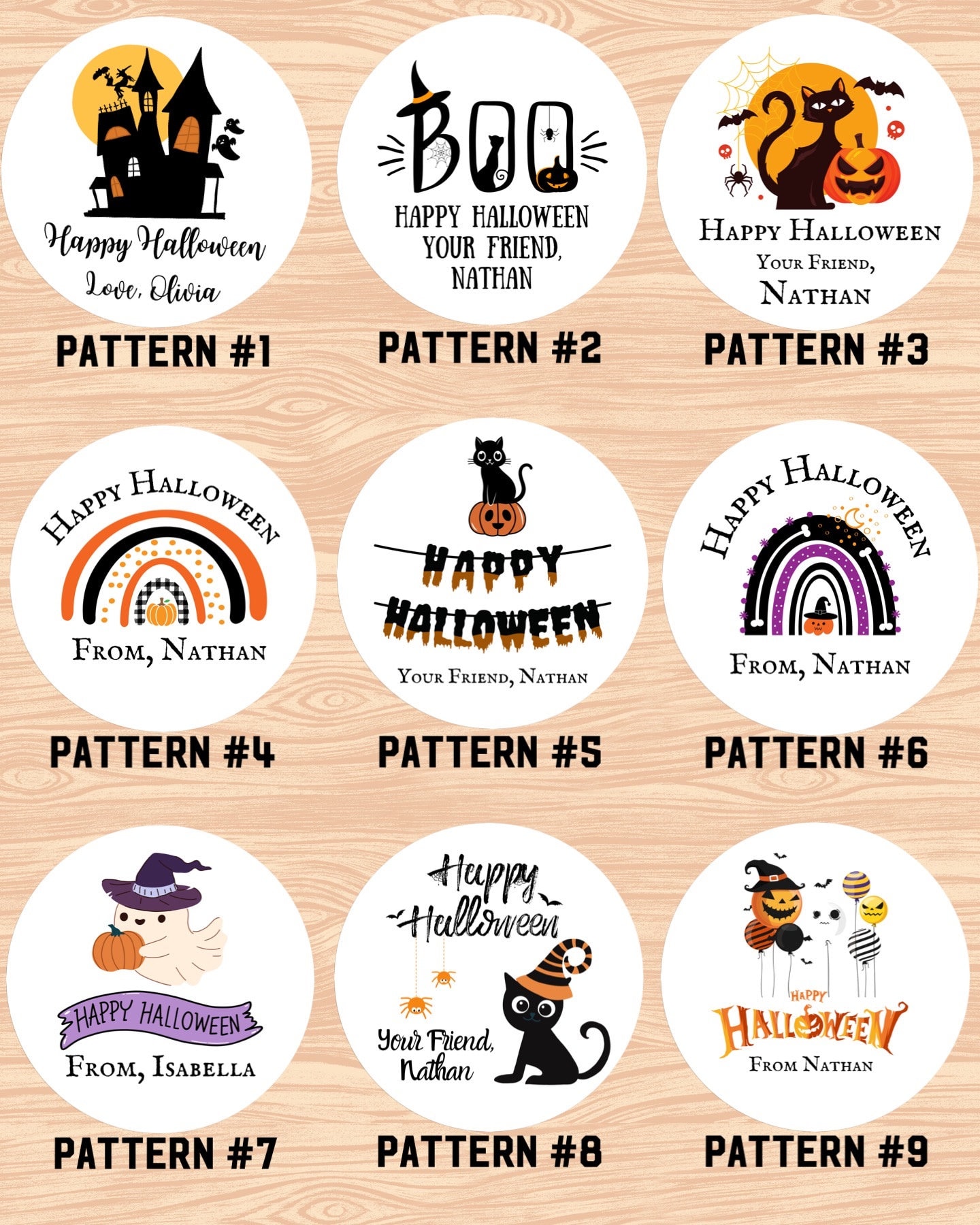 Halloween Stickers Candy Halloween Stickers Pumpkin Trick or Treat Stickers Happy Halloween Labels Treat Bag Stickers Trunk or Treat Bat