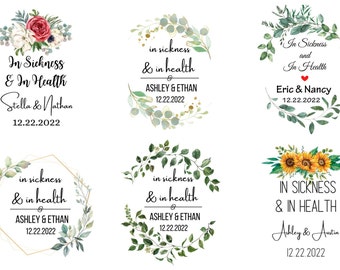 Étiquettes de désinfectant pour les mains, Étiquettes de désinfectant pour les mains personnalisées, Cadeau désinfectant pour mariage Greenery, Cadeau de mariage COVID personnalisé, Pocketbac