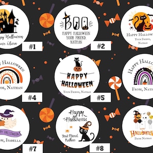Stickers Halloween Bonbons Stickers Halloween Citrouille Stickers Des bonbons ou un sort