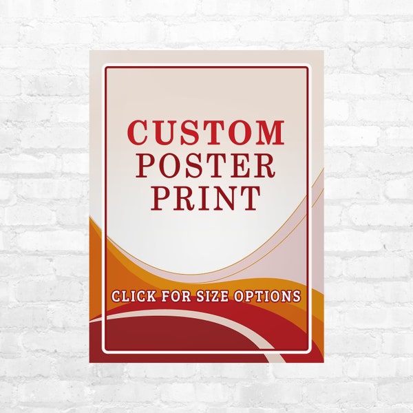 Custom Poster Printing - Personalized Poster - Family Photo Poster - Wedding Poster