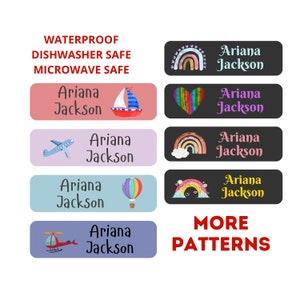 Waterproof Daycare Labels - Dishwasher Safe -  Preschool Labels - Name Stickers - School Supply Labels - Name Labels for School Supplies