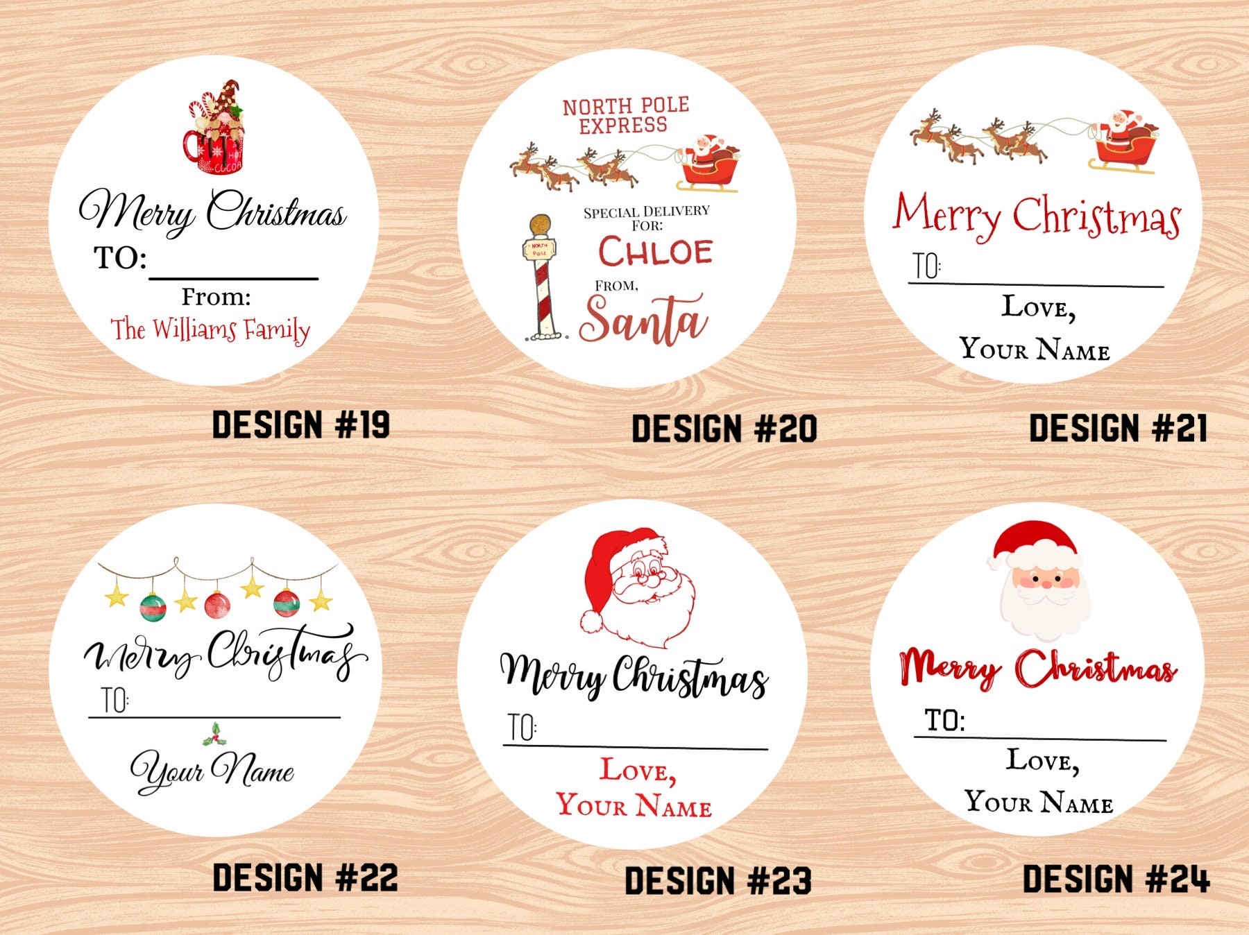 Custom Holiday Labels, Personalized Merry Christmas Labels, Holiday Gift Tags, To/From Sticker, Holiday Gift Label/ Christmas Favor Stickers