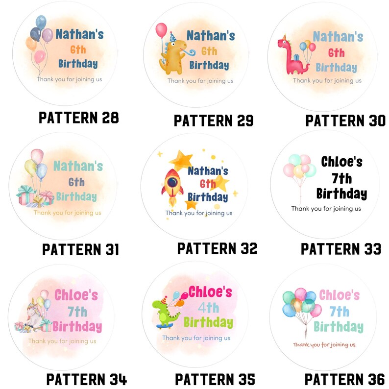 Custom Birthday Stickers | Custom Labels | Happy Birthday Labels ...