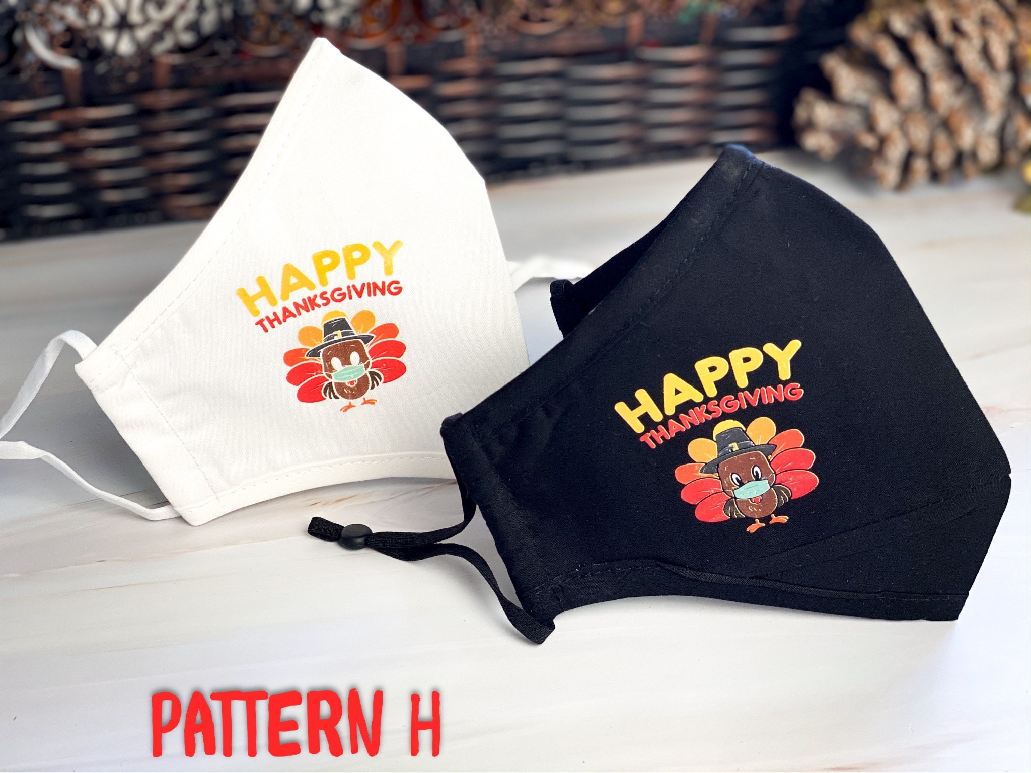 Thanksgiving Turkey Face Mask with Nose Wire/Filter Etsy