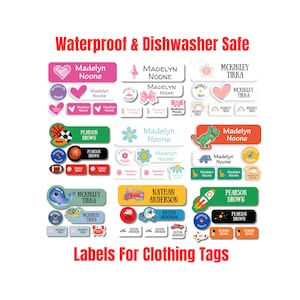 108 waterdichte labels voor kinderopvang - Vaatwasmachinebestendige stickers - naamstickers - schoolspullen - naamlabels voor kledinglabels - kledinglabels