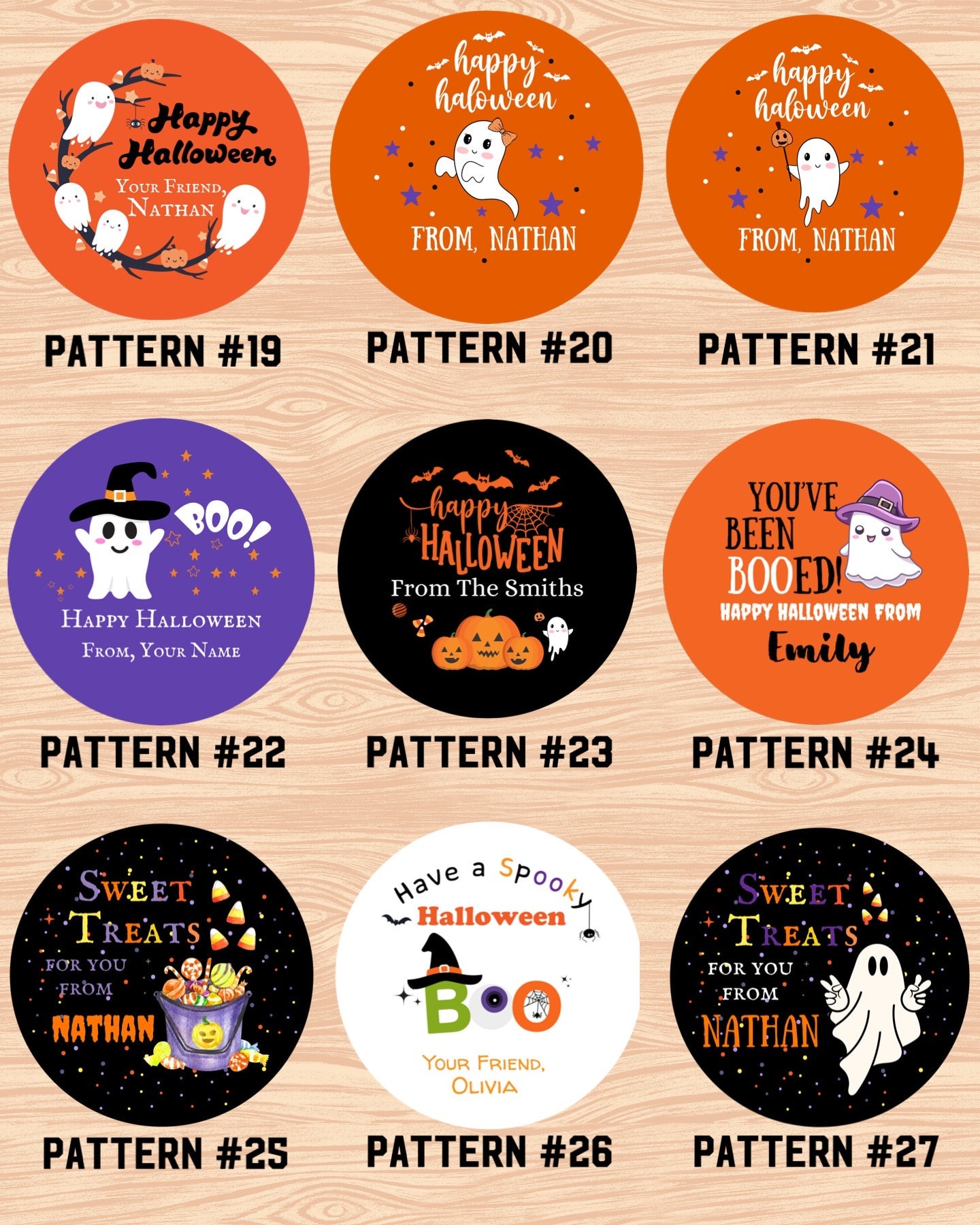Halloween Stickers Candy Halloween Stickers Pumpkin Trick or Treat Stickers Happy Halloween Labels Treat Bag Stickers Trunk or Treat Bat