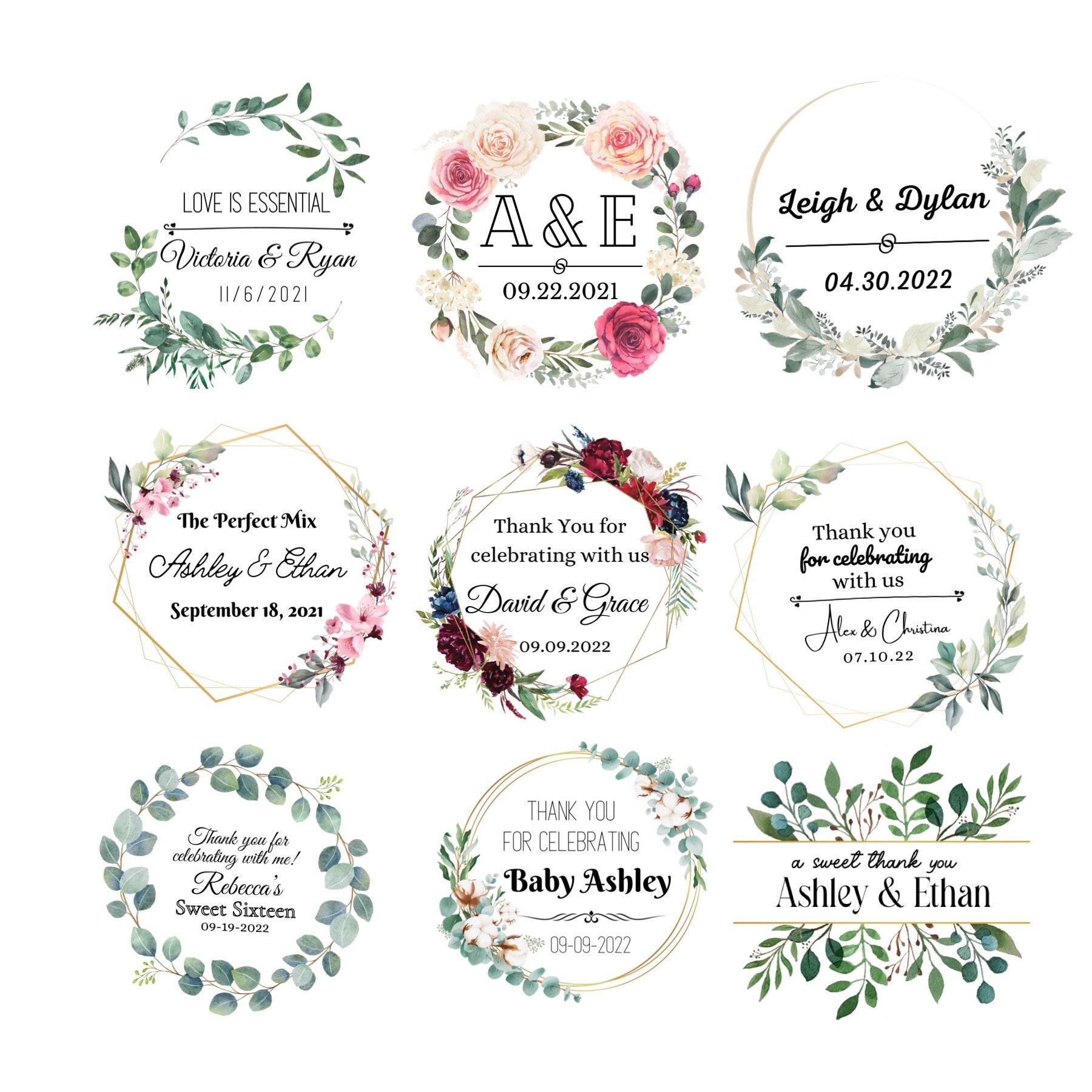 Custom Stickers | Custom Labels | Circle Logo Labels | Wedding Stickers | Personalized Labels | Business Stickers | Event Stickers