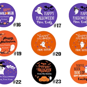Halloween Stickers Candy Halloween Stickers Pumpkin Trick or Treat Stickers Happy Halloween Labels Treat Bag Stickers Trunk or Treat Bat