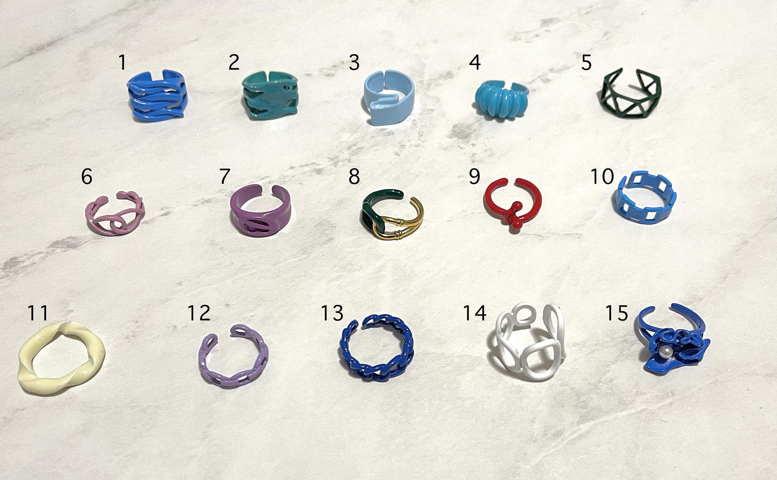 Chunky Acrylic Resin Rings: Colorful Glazed Statement Jewelry - Etsy