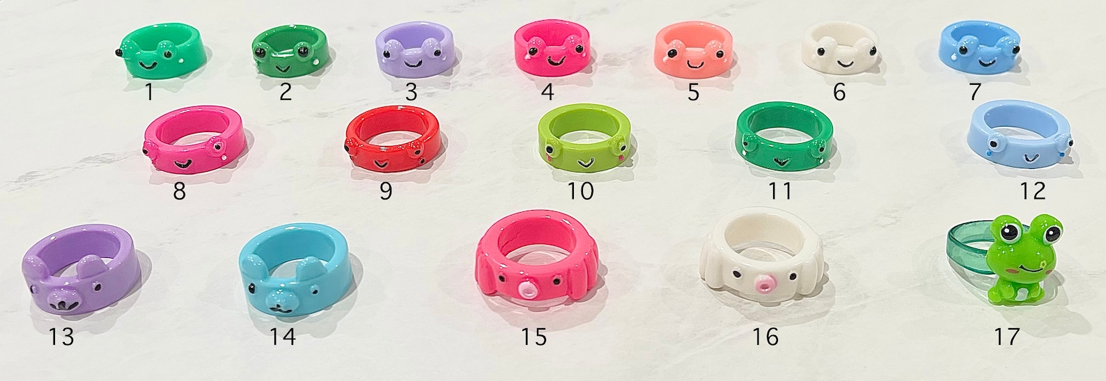 Fruit Animal Style Rings Colorful Fun Funky Dipped Open - Etsy