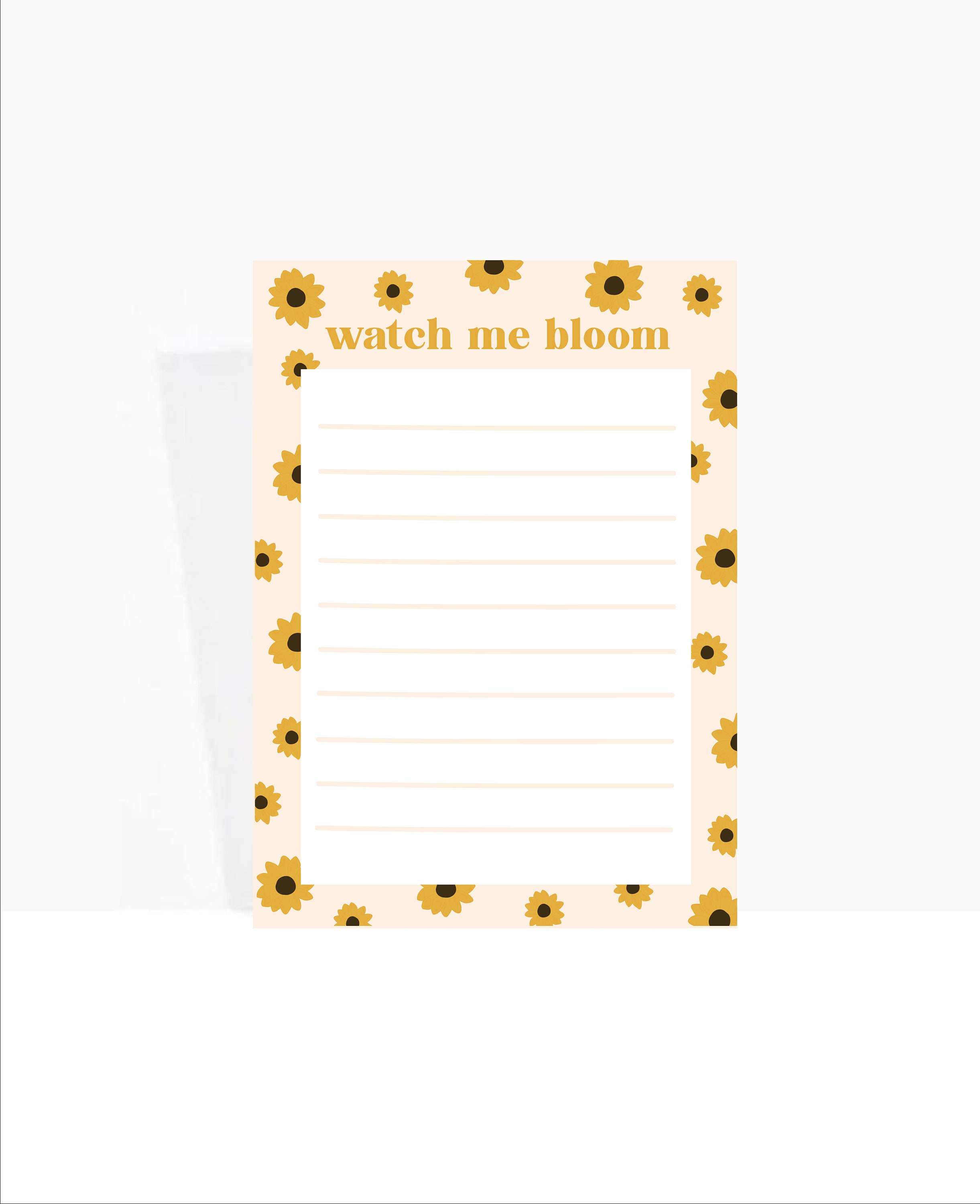 Watch me bloom / Notebook and list set | Etsy