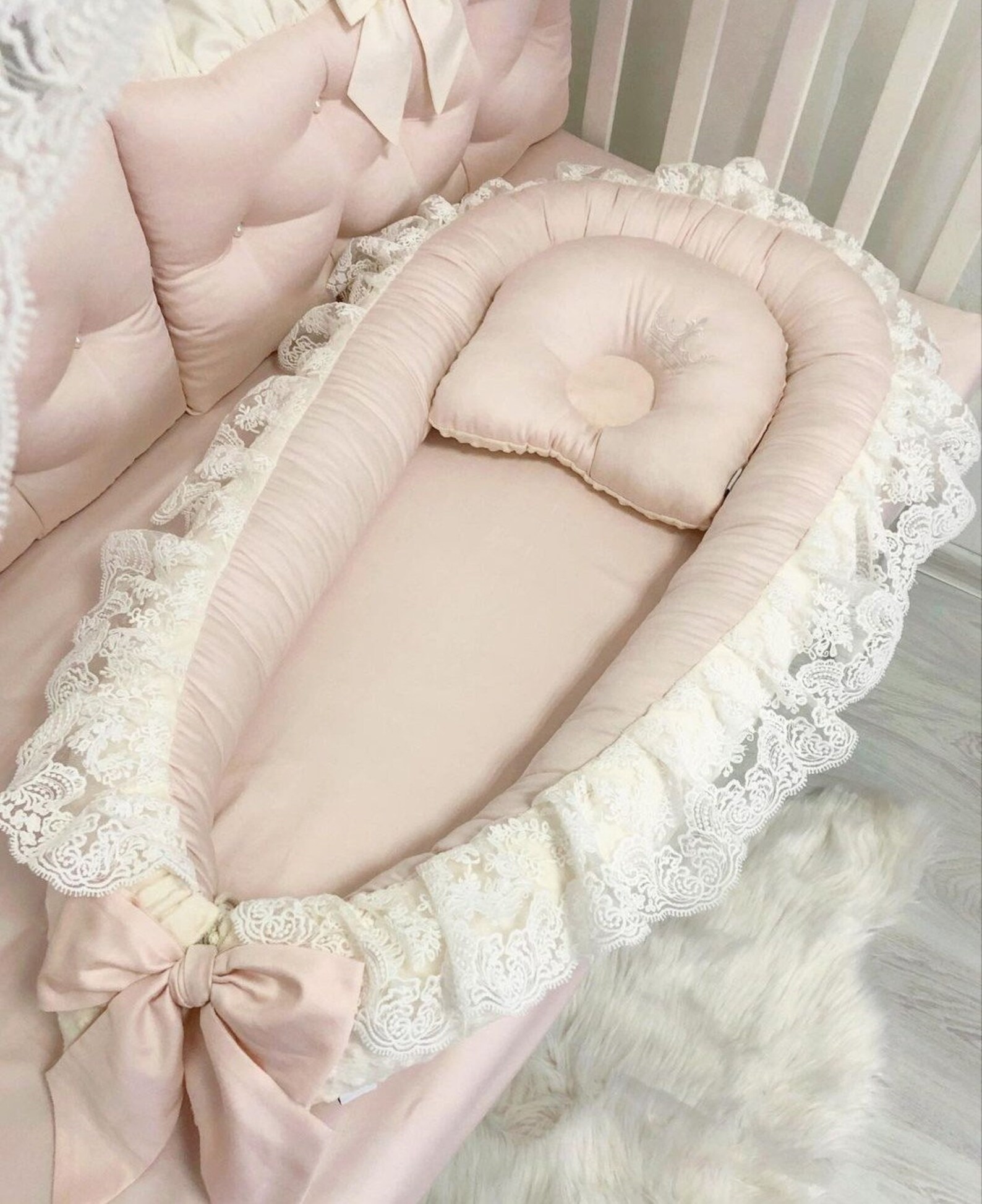 Baby nest for newborn babynest Personalized Baby nest for Etsy