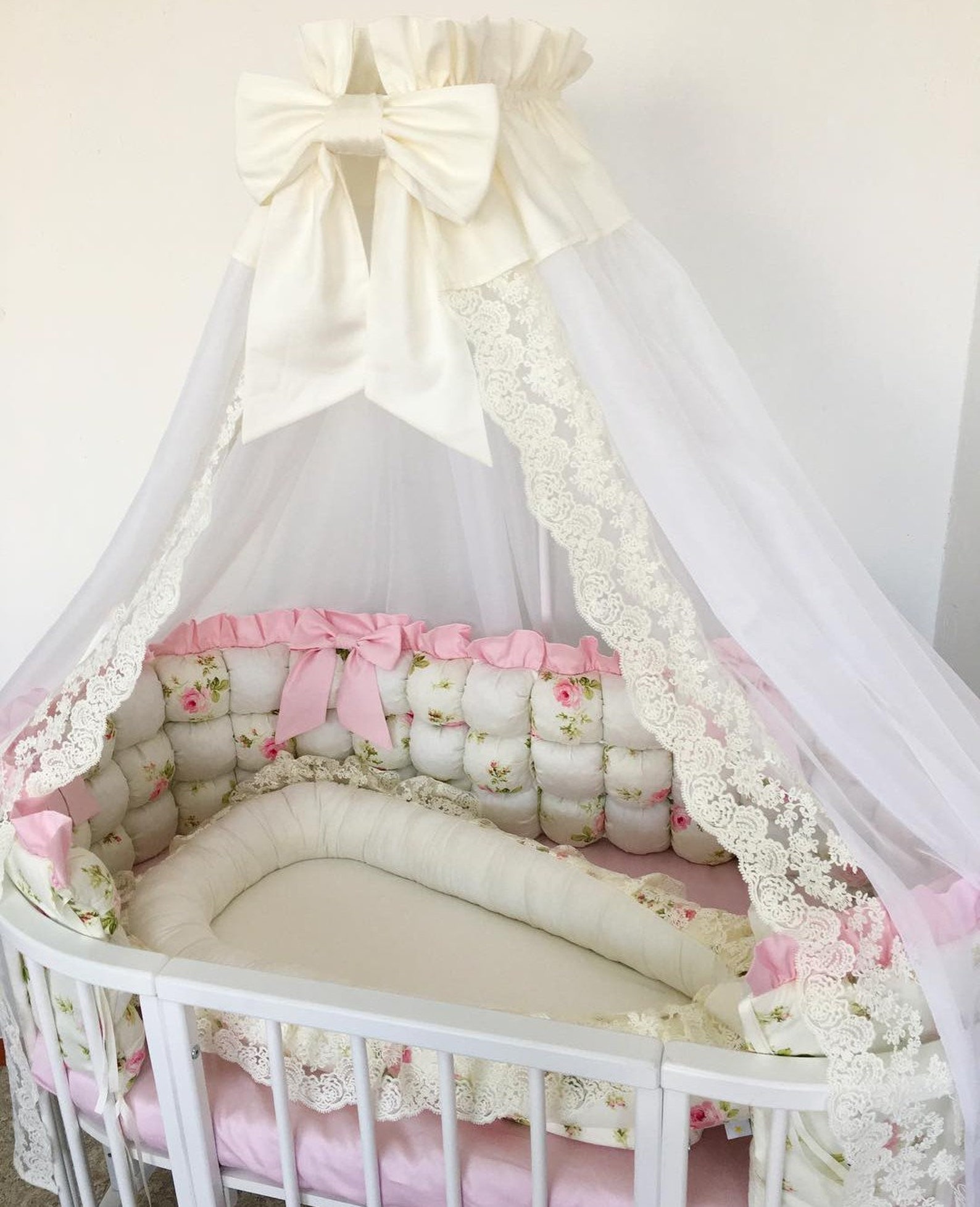 Purple Crib Bedding Set from natural Cotton Baby girl crib Etsy