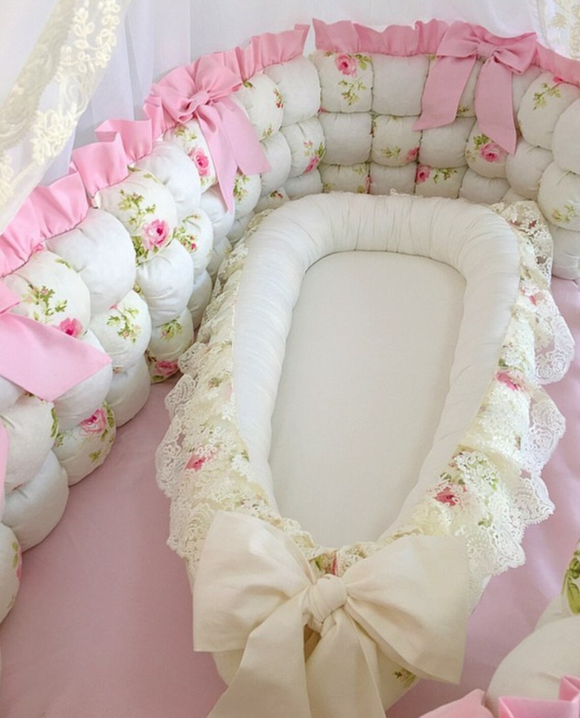 Purple Crib Bedding Set from natural Cotton Baby girl crib Etsy