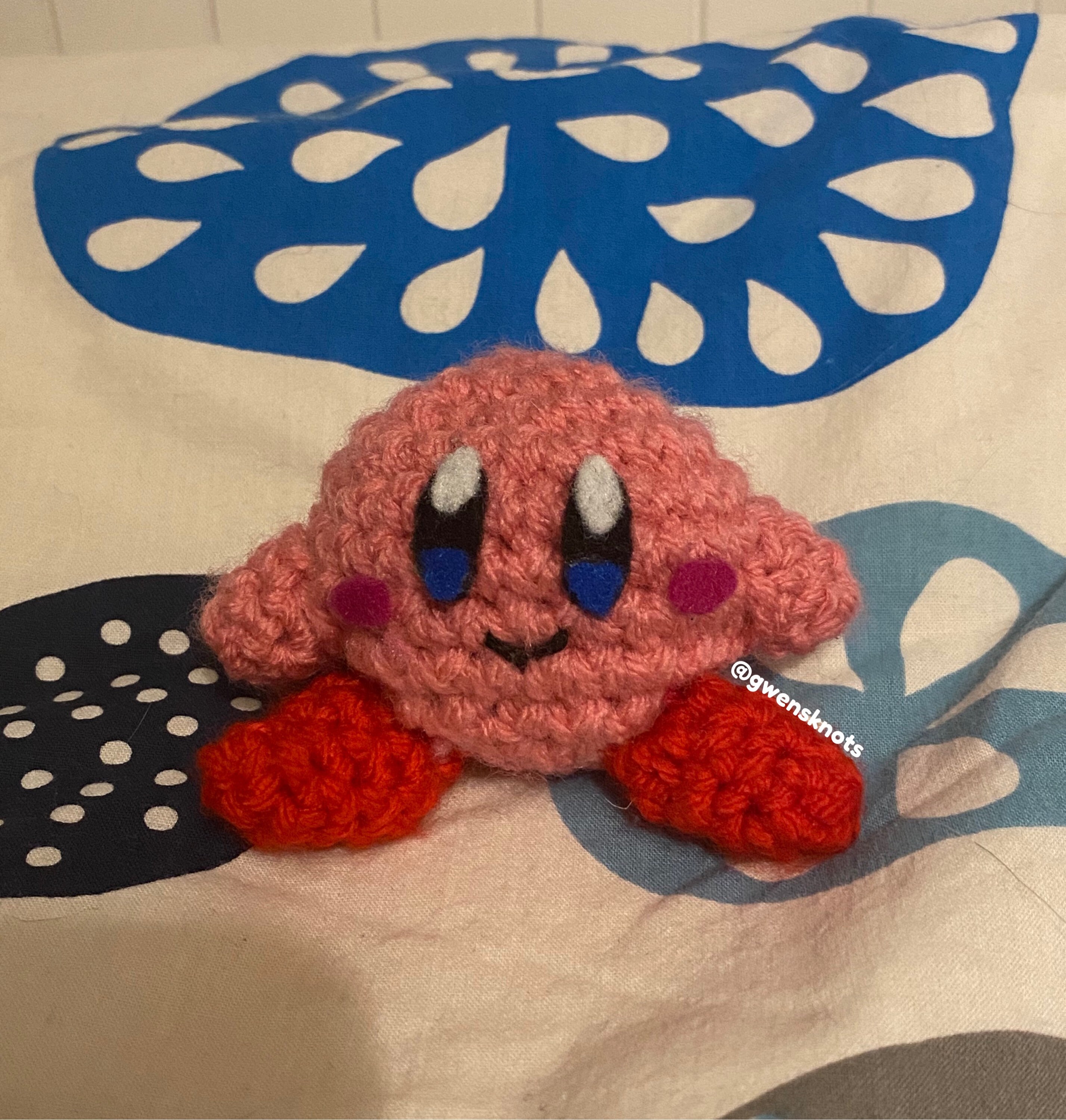 Kirby Handmade Crochet Amigurumi Peluche Keychain Nintendo Etsy