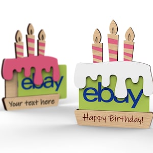 Porta carte regalo personalizzato / Regalo di buon compleanno / Torta di compleanno / Licenza commerciale / File SVG tagliati al laser