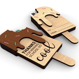 Gracias por hacer que la escuela sea tan genial / Regalo de dinero de agradecimiento para maestros / Regalo personalizado para maestros de la escuela / Archivos Svg listos para cortar con láser