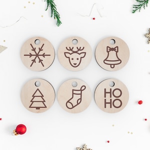 Christmas gift tags - for decorating Christmas gifts - Svg Laser-Ready Cut Files - INSTANT DOWNLOAD