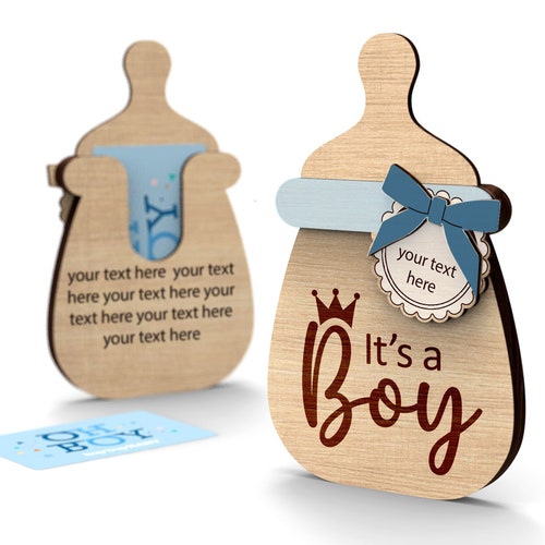 Baby Shower Personalized Gift Card Holder It's a Girl Etsy