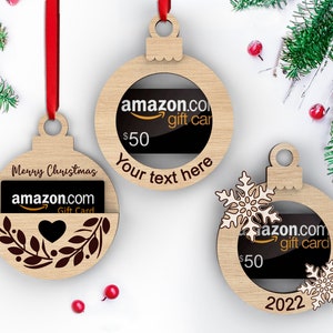 Personalisierte Weihnachtsverzierung und Geschenkkartenhalter | Kommerzielle Lizenz | 3er-Bundle | Plotterdatei - SOFORTIGER DOWNLOAD - Laser-Ready Cut Dateien