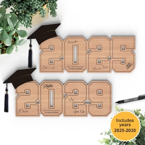 Laser-Ready Cut Files | Class of 2025 | Personalized Graduation Signature Board | Guest Book Alternative | Svg Glowforge