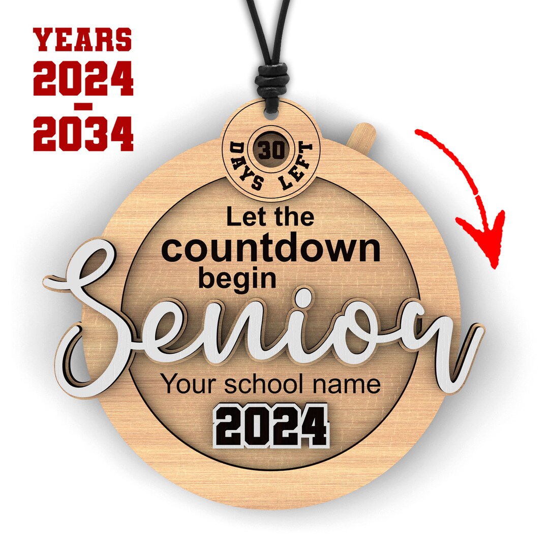 Graduation Background Countdown Timer Personalized Graduation Countdown: Laser Cut SVG Template (digital ...