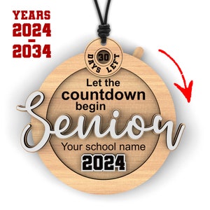 Personalized customizable wall graduation countdown | 30 days | School, university or college | Svg Laser-Ready Cut Files