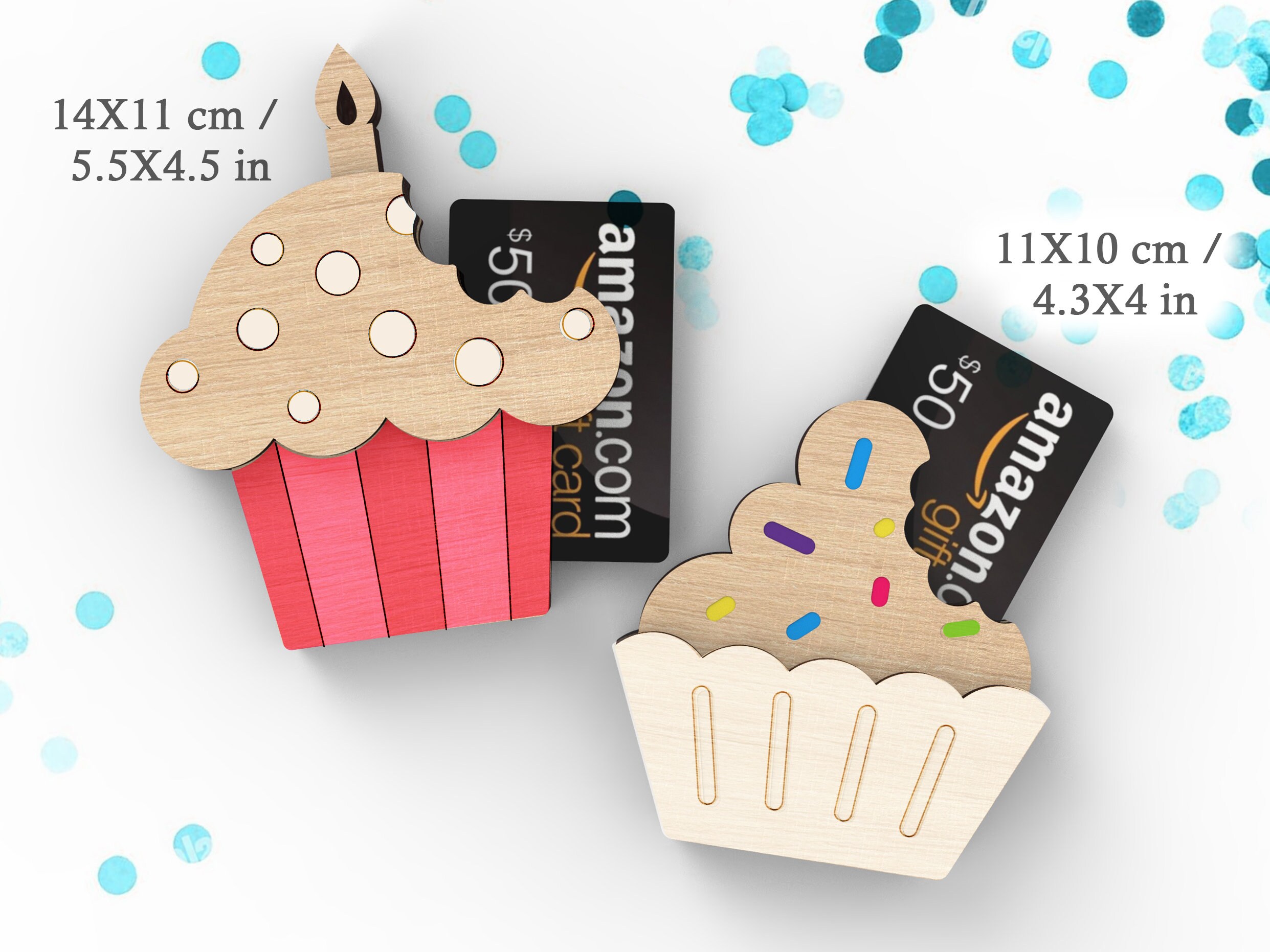 Cupcake Gift Card Holder Personalized Happy Birthday Gift Etsy