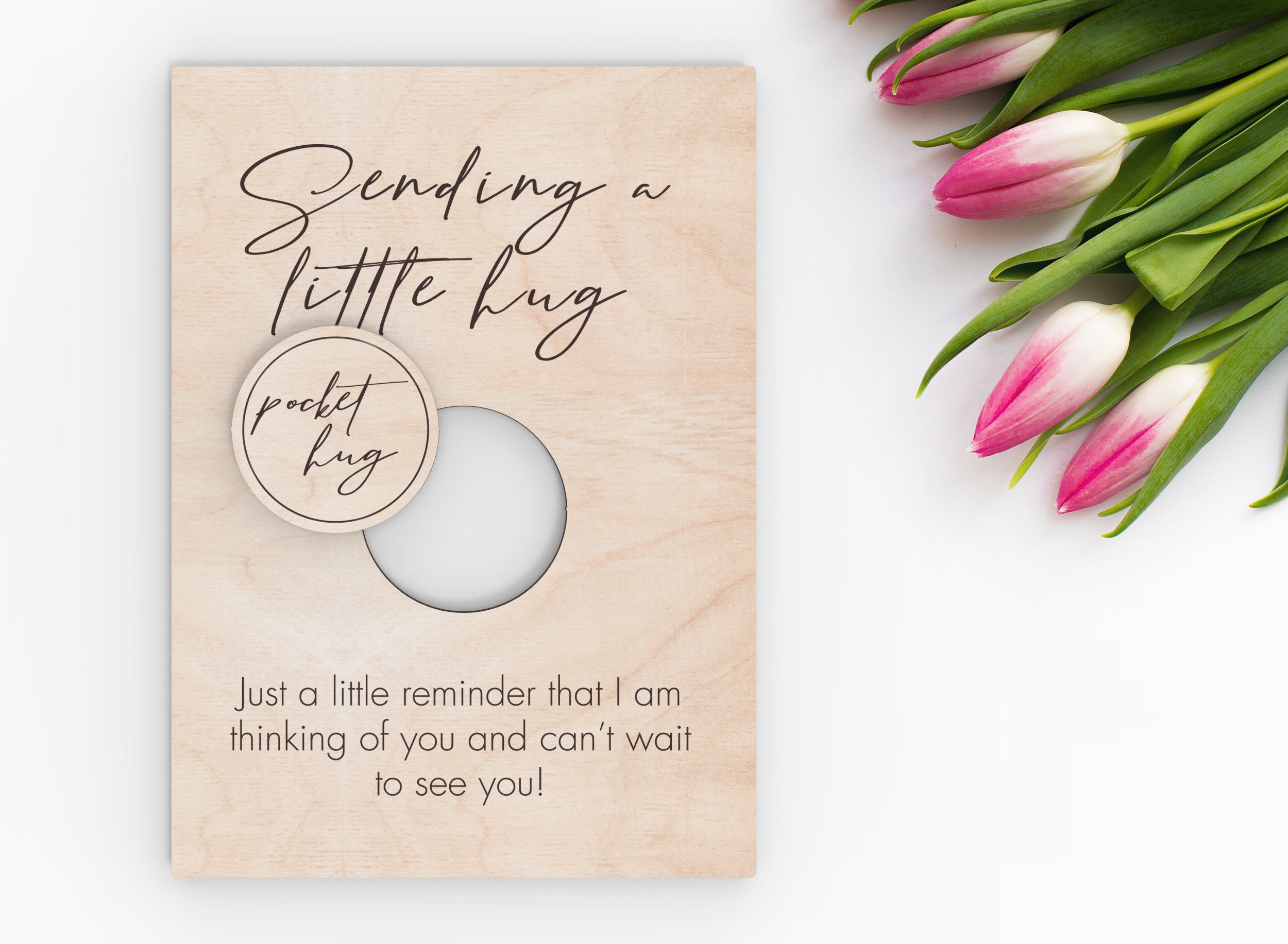 MIXJOY Pocket Hug Token - Gold Long Distance Relationship Gift With Inspirational Message