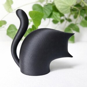 Cute Cat Figurine STL & 3MF | 3D Printable Cartoon Cat | Desk Decor | Easy Assembly + One-Piece Print | Commercial Use