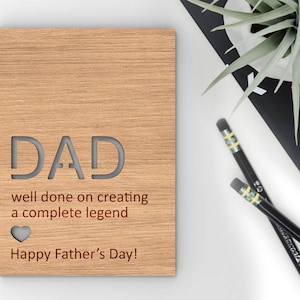 Vaderdagkaart | Goed gedaan om een complete legende te creëren | Happy Father's Day Card-svg laser-ready gesneden bestanden