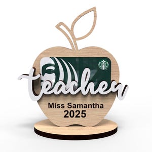 Best teacher | Personalized School Teacher gift | Apple gift card holder | Best teacher - Svg Laser-Ready Cut Files