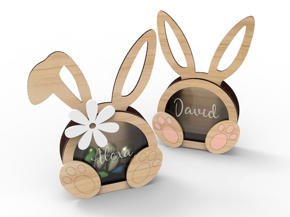 Fustella Metallica Pasqua 3D Coniglio E Scatolina 6,7x14,2 Cm - Per Scrapbooking E Biglietti