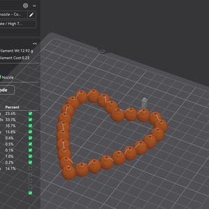 STL print 3D file   | Window door wreath pearl look hearts | Beaded ornaments | Valentine decor | Commercial license