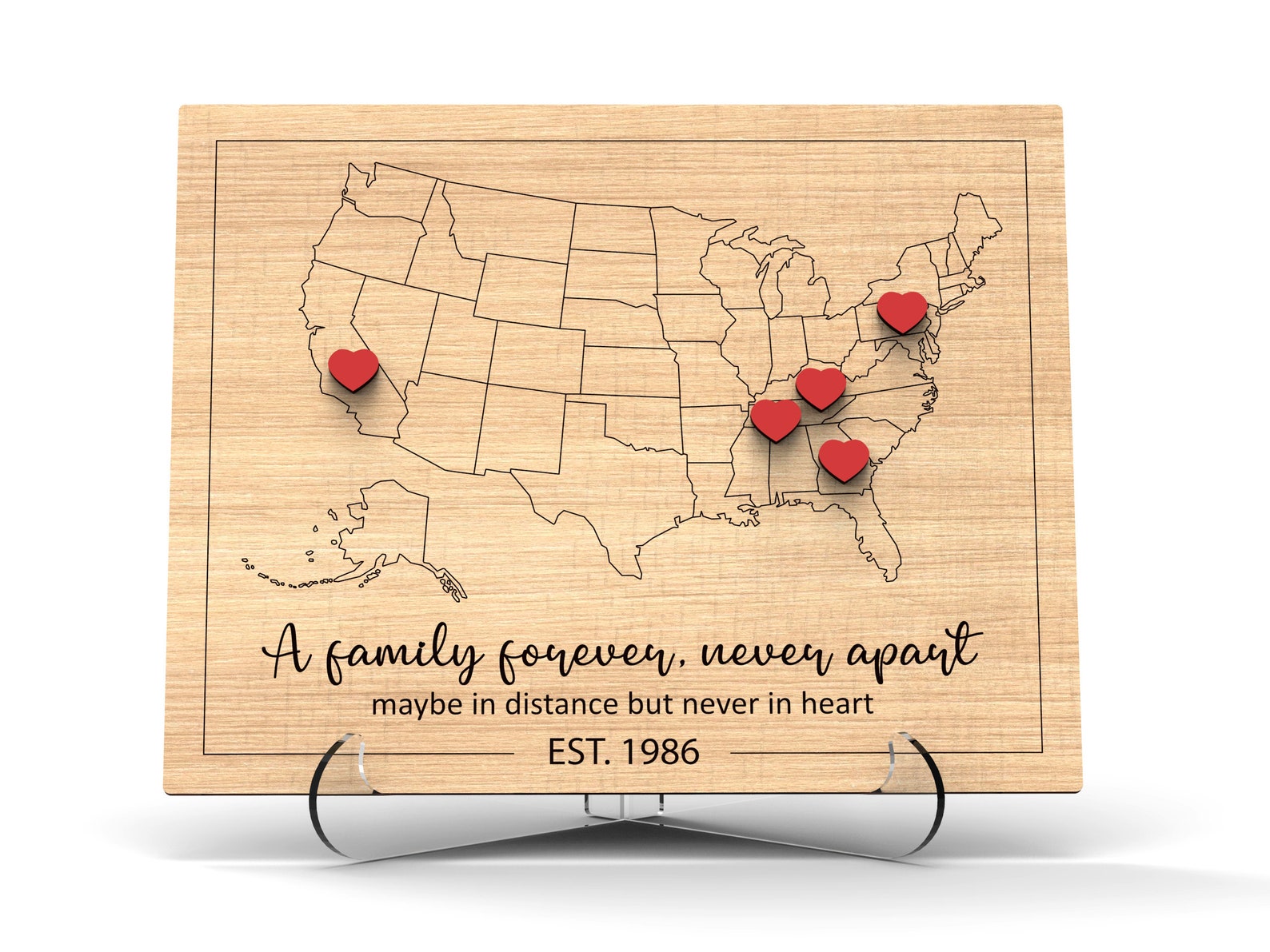 Personalized Family Map Laser Cut File (digital Download) - Etsy