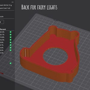 STL print file 3D Christmas cute bear lantern for fairy lights