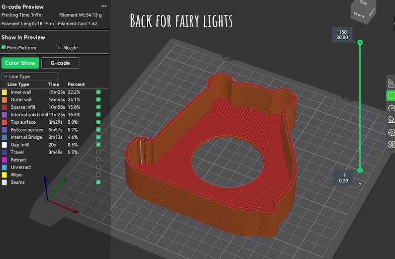 STL print file 3D Christmas cute bear lantern for fairy lights