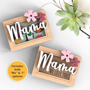 Mamãe, nós te amamos | Eu te amo | Porta-cartão-presente floral para o Dia das Mães | Presente de aniversário | Glowforge | Arquivos de corte SVG prontos para laser
