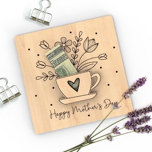 Geldgeschenk zum Muttertag | Personalisiertes Geschenk für Mama Mama | Kommerzielle Lizenz | Blumenkarte | geschnitten Datei