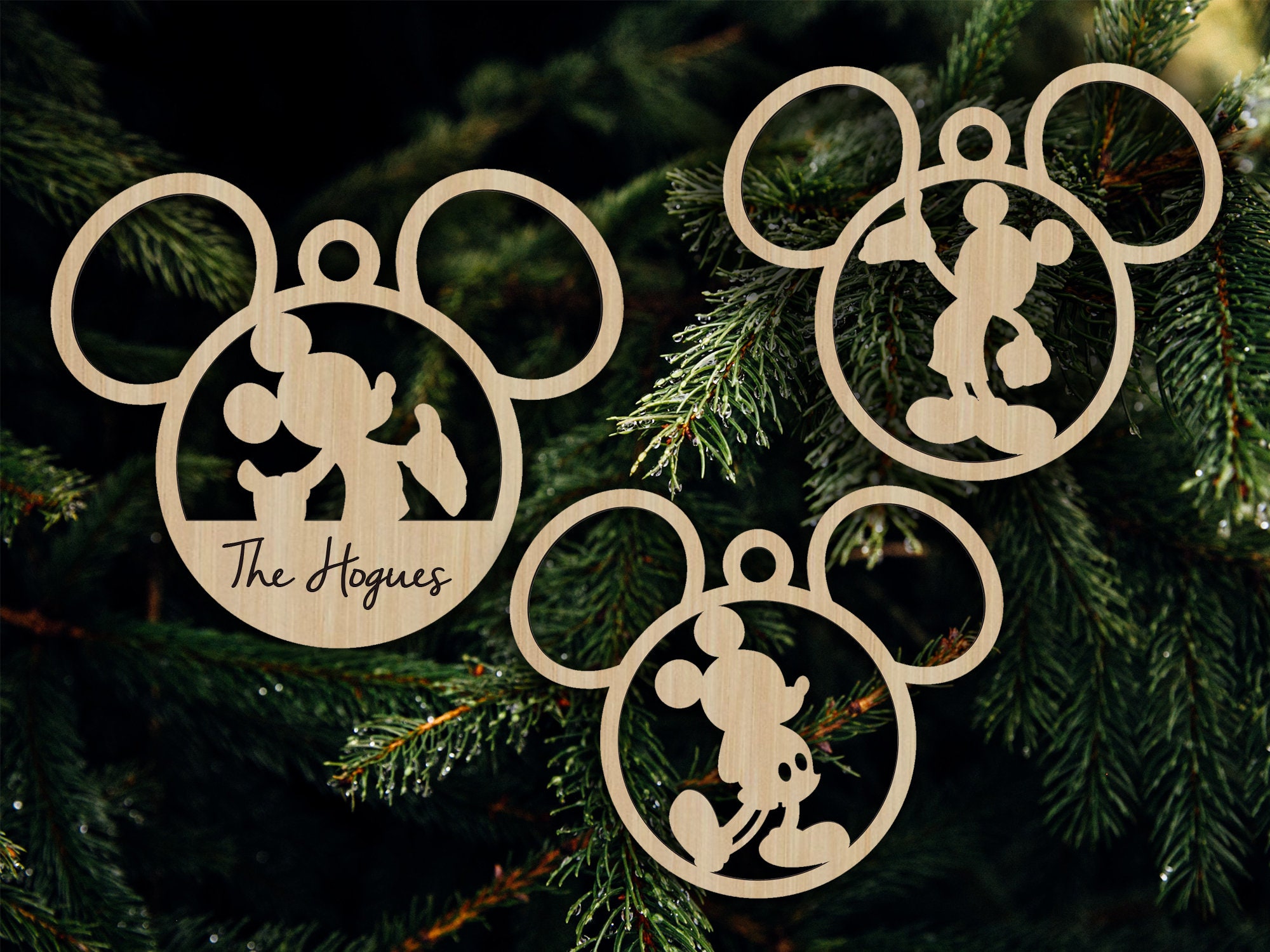 Disney Mickey Mouse Christmas ornament decor Svg Etsy