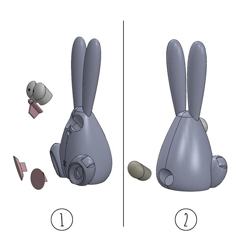 Easter Bunny STL / 3MF | Minimalist Rabbit 3D Print Files | 2 Designs Set | Modern Cute Desk Decor | Commercial License