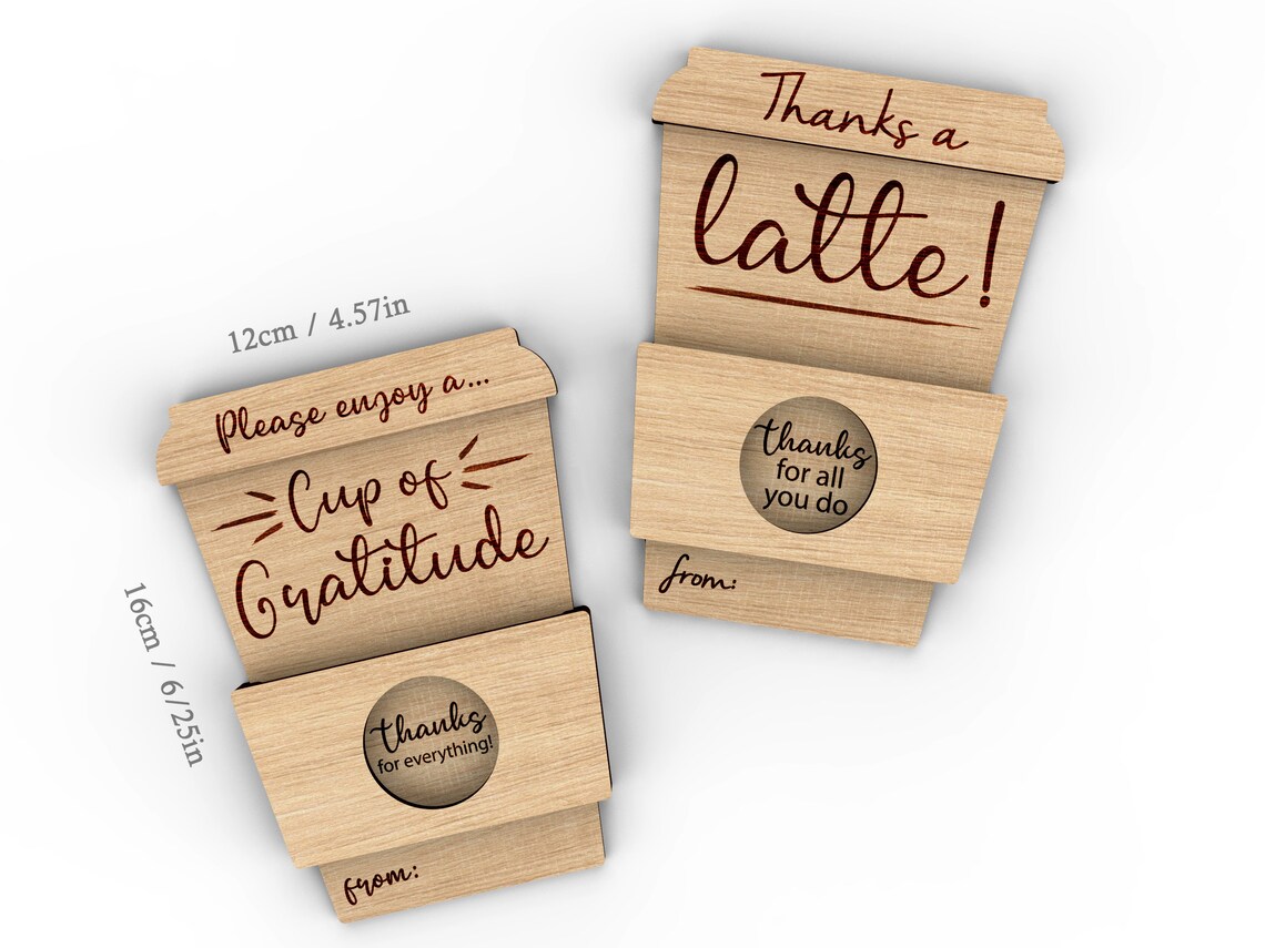 Thanks a Latte Coffee Gift Card Holder | Boss's Day Card | Employee ...