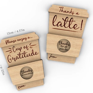 Thanks a Latte Coffee Gift Card Holder | Boss's Day Card | Employee ...