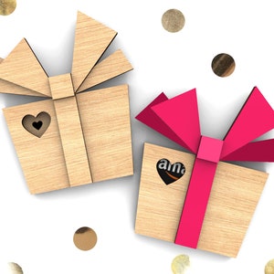 Geschenkkartenhalter für jeden Anlass mit Personalisierung | Bargeld Geldhalter Vorlage | Kokette | Kommerzielle Lizenz |Svg Laser-Ready Cut Dateien