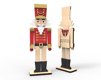 Nutcracker Gift Card Holder: Personalized Christmas SVG Laser File