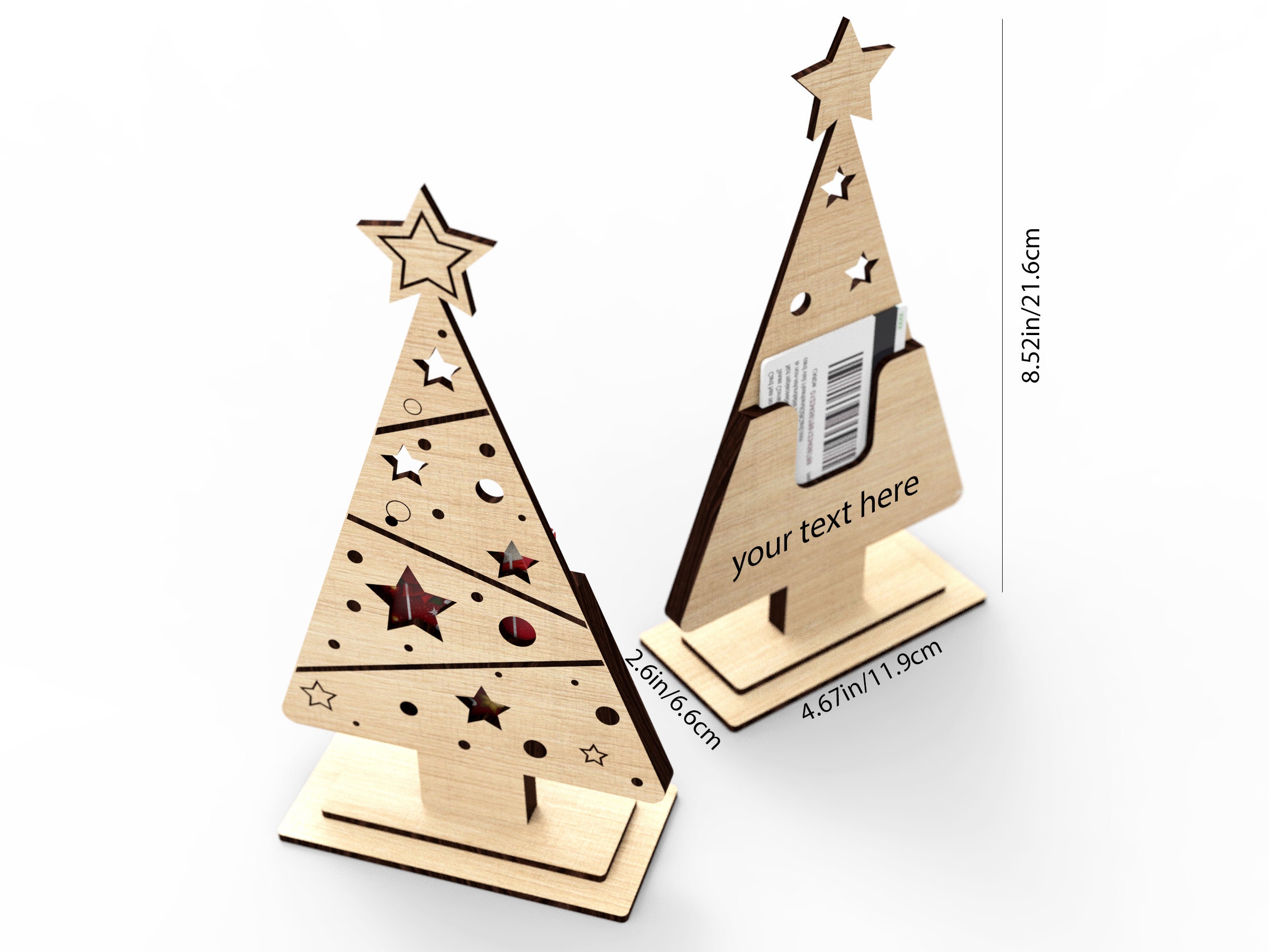 Christmas Tree Gift Card Holder Personalized Holiday Gift Etsy