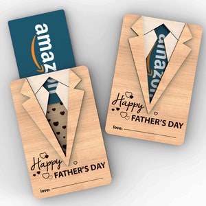 Glücklicher Vatertagsgeschenkkartenhalter | Für Papa | geschnitten Datei